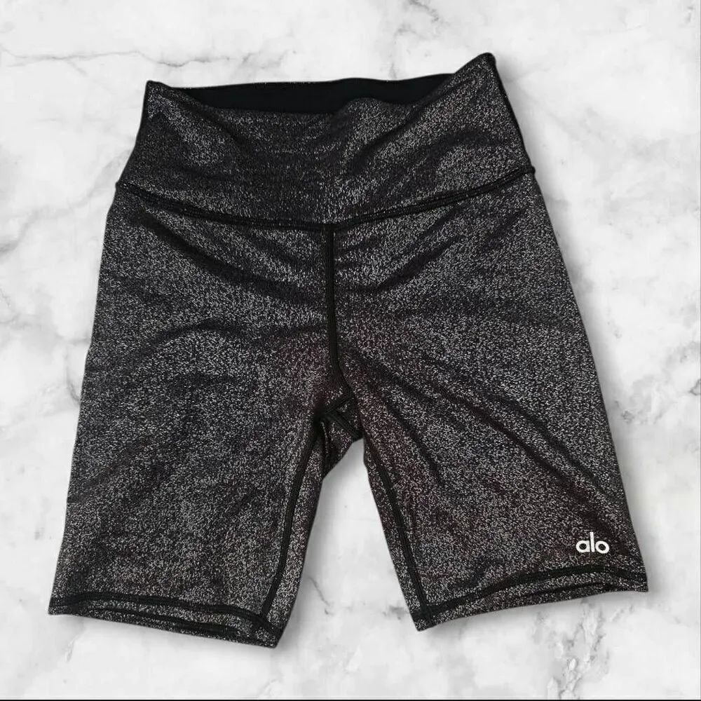 Alo Yoga Black Sprakle Shorts Size XS
